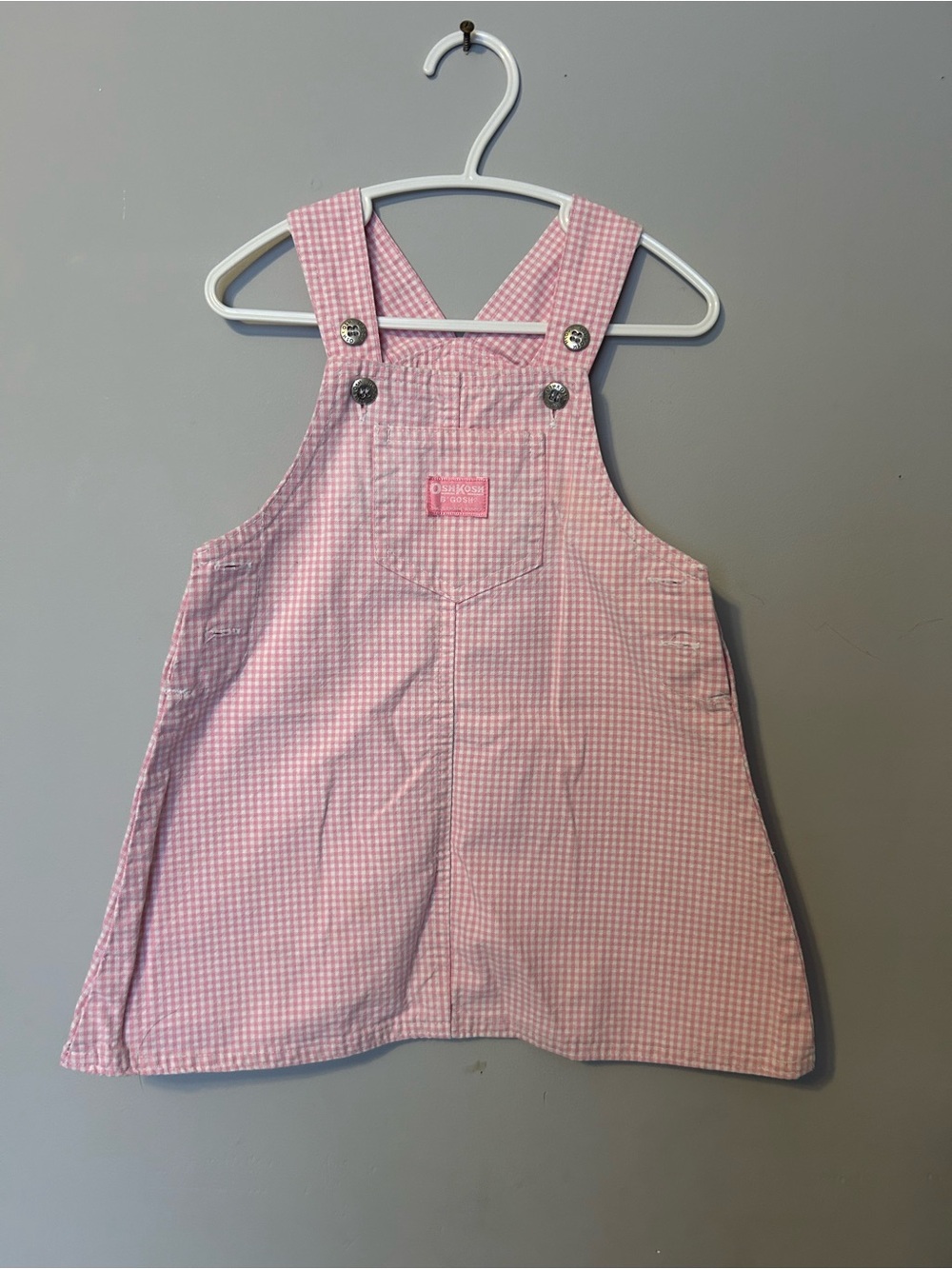Vintage OshKosh B'gosh Pink and White Gingham Dress